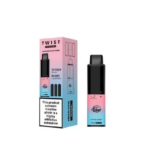  Cotton Candy Happy Vibes Twist 3500 Disposable Vape 20mg (Expired-June 2024 ) 